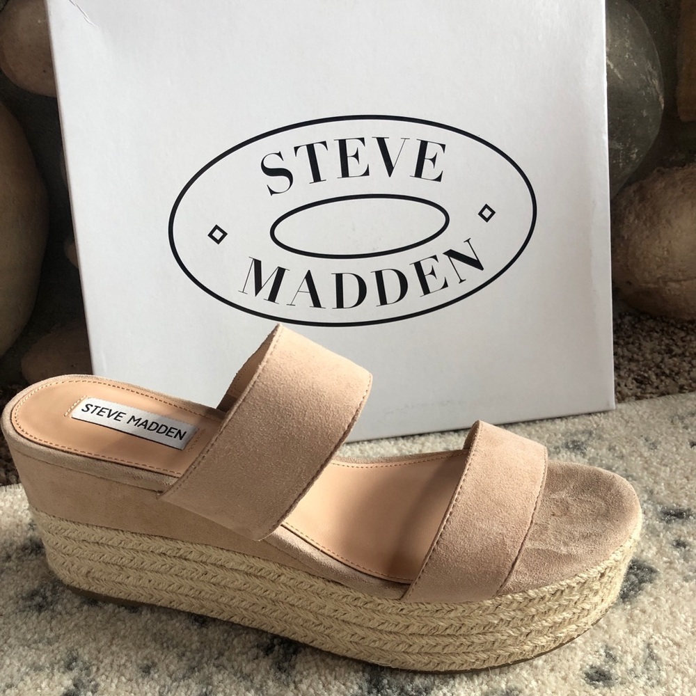 Steve Madden Platform Sandals nude